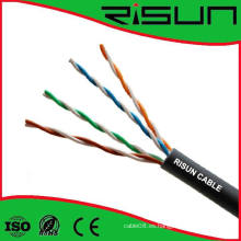 Caliente Selling UTP Cat5e cable Wiith CE, RoHS, ISO9001 y Certificados ETL